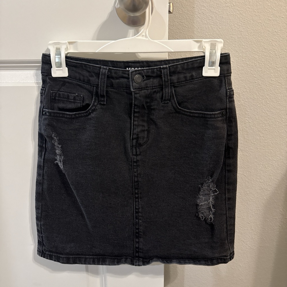 Mossimo Supply Co. Black Distressed Mini Skirt